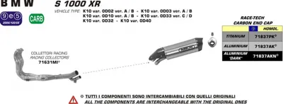 Zdjęcie produktu dla Kolektor ARROW Racing do BMW S100XR 2015-16, bez katalizatora
