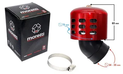 Immagine prodotto di Filtro aria conico rosso, diametro 34 mm