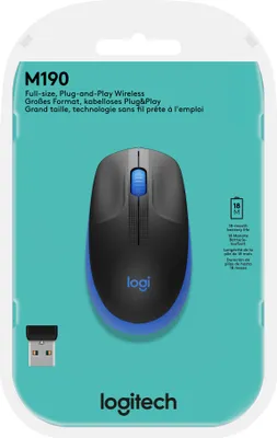 Produktbild von Bezdrôtová myš Logitech M190 čierna, modrá