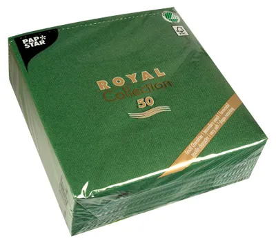 Obrázek produktu pro Papstar Servietten Uni dunkelgrün 40 x 40cm 50 Stück