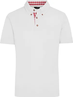 Produktbild von James+Nicholson JN716 | Herren Traditional Polo / Feine Piqué-Qualität - Farbe: White/Red/White - Größe: XXL