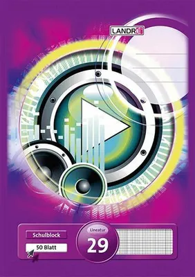 Produktbild von herlitz Schulblock DIN A4 Lineatur 29 / rautiert 50 Blatt