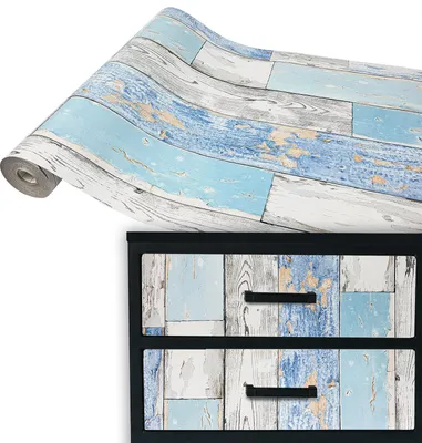Produktbild von Klebefolie Möbel 67x100 cm - Meeresholz - Möbelfolie Holzoptik selbstklebend - PVC Folie für kreative Raumgestaltung - Selbstklebende Folie ideal für Küche, Bad und Möbel-Upcycling