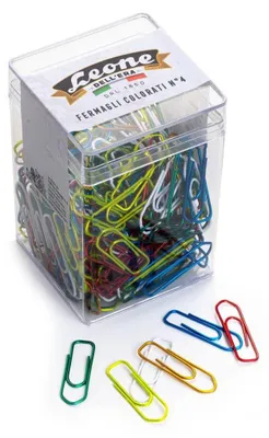 Immagine prodotto di Leone Dell'Era Fermagli Metallizzati N 4 - 32 mm, Colori Assortiti, Confezione 250 Pezzi