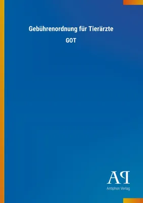 Produktbild von Gebührenordnung für Tierärzte