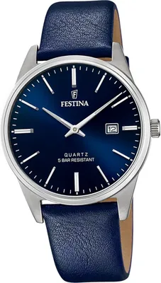 Image de Festina cuir élégant hommes montre F20512/3 montre-bracelet bleu classique D2UF20512/3