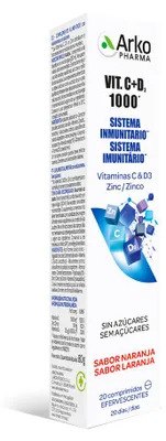 Zdjęcie produktu dla Arkopharma Witaminy C, D i cynk, 20 tabletek musujących