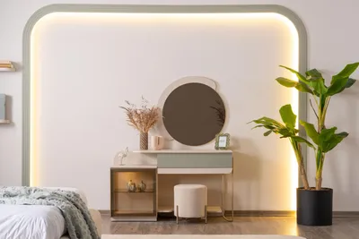 Produktbild von Maximaler Komfort in einem Set: Schminktisch + Hocker