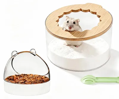 Produktbild von Hamster Sandbad und Futterbehälter Set für kleine Tiere