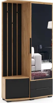 Zdjęcie produktu dla Garderoba Loft, korpus w kolorze craft złoty– 100 x 35 x 190 cm