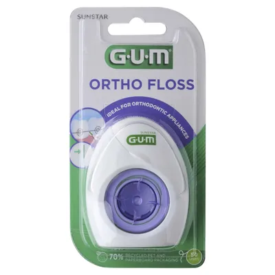 Image de GUM® Ortho Floss - Fil dentaire - 50 pièces - Protection des dents