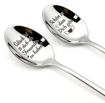 2 Kaffeelöffel mit Gravur – personalisiertes Geschenk