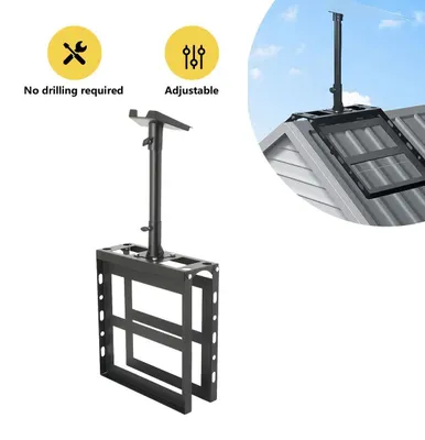 Produktbild von Satellitenschüssel Gen 3 - Verstellbare Dachfirsthalterung - Rohradapter Kit - Bohrfreie Montage - Für Internetschüssel - Robuster Kohlenstoffstahl