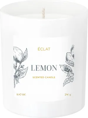 Produktbild von ÉCLAT Lemon Duftkerze – Sojawachs, vegan, Brenndauer bis zu 45h, 280g