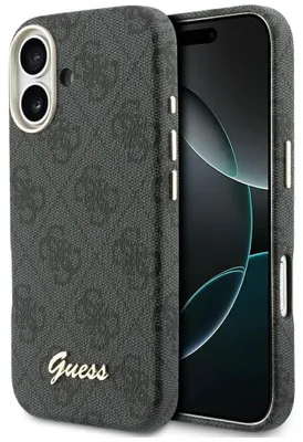 Image de Étui GUESS adapté à l'IPHONE 17 compatible avec MagSafe GUHMP17S5P4FWMSK (PU FW 4G Script) noir