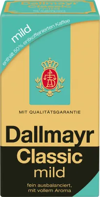 Produktbild von Dallmayr Classic 50 Prozent entcoffeiniet gemahlen Mild 500g