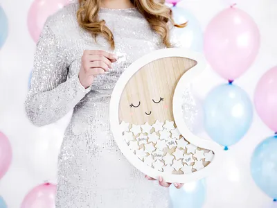 Zdjęcie produktu dla PartyDeco KG5, Guest book, Drewno, Biały, Drewno, Obraz, Uniwersalne, Każda płeć