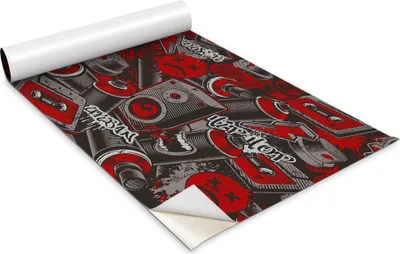 Obrázek produktu pro Samolepicí fólie na nábytek - dekorační fólie - stolní nábytek - lze stříhat na míru - graffiti music spray - 100 x 50 cm