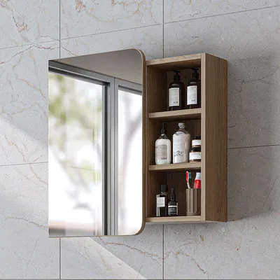Produktbild von Roomart LYCIA-82 Badmöbel Spiegelschrank 70 cm breit, Eiche(Hell)