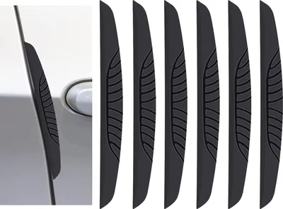 Produktbild von Hochwertiger Tš¹rkantenschutz Autotš¹r Kantenschutz Auto Schwarz Gummi Tš¹rkantenschoner Aufkleber fš¹r Autotš¹re 6 Pcs (Schwarz)