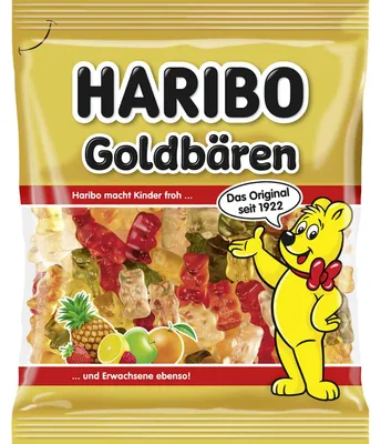 Produktbild von Haribo Goldbären, Gummibärchen, 175 g, 1459 kJ, 343 kcal, 77 g, 46 g