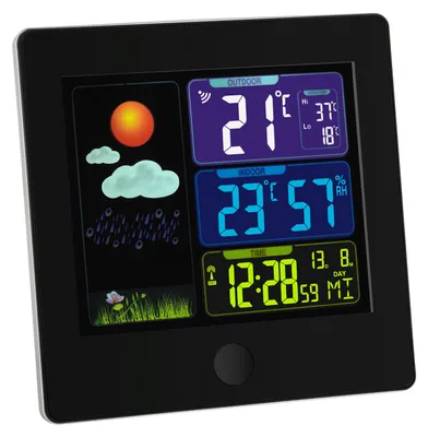 Obrázek produktu pro TFA-Dostmann Sun, Černá, Vnitřní vlhkoměr, Vnitřní teploměr, Venkovní teploměr, Teploměr, 20 - 95%, 0 - 50 °C, 32 - 122 °F