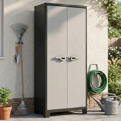 Productafbeelding van Keter Universele kast Titan, zwart en grijs, 182 cm