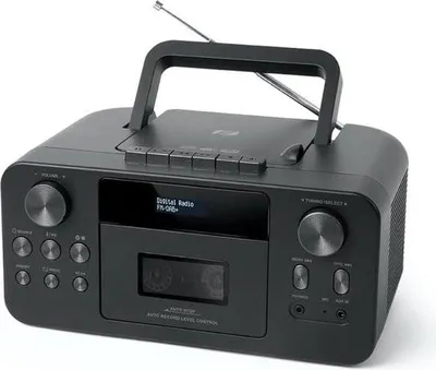 Image de Radio DAB+ portable Lecteur CD Bluetooth Lecteur de cassettes - FM AUX-In Ecran LCD noir Lecteur de cassettes
