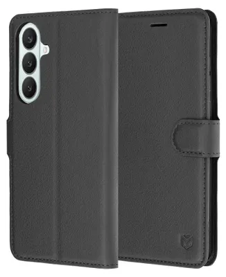 Produktbild von Techsuit Lederhülle/Etui für Samsung Galaxy S26 FE S25 FE - Schwarz