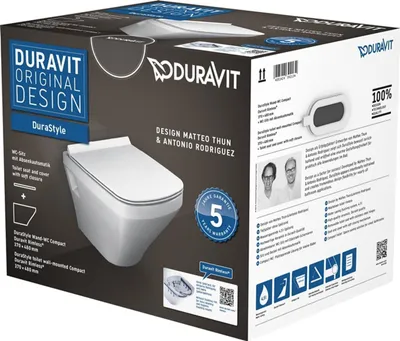 Produktbild von Duravit WWC-Set DuraStyle Compact,rimles Durafix,TS,weiß,inkl.WC-Sitz m.Absenka.