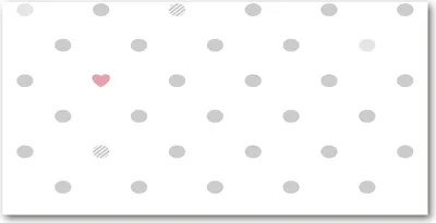 Produktbild von Tulup® Leinwandbild - 140x70 cm - Wandkunst - Drucke auf Leinwand - Leinwanddruck  - Sonstige - Grau - Punkte Herzen