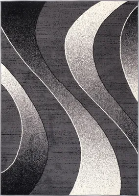 Image de Tapis DREAM Moderne Salon Gris Noir  200 x 300 cm