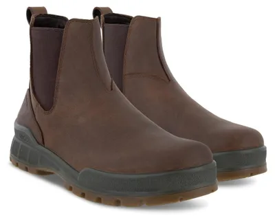 Productafbeelding van ECCO herenlaars Track 25 Hydromax, waterafstotend, Chelsea model, bruin suède, maat 1