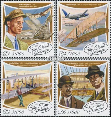 Produktbild von Briefmarken Sao Tome e Principe 2017 Mi 7463-7466 (kompl. Ausgabe) postfrisch Wilbur Wright