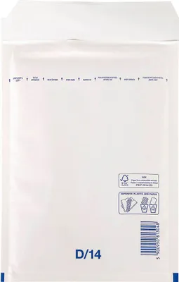 Produktbild von 100 VP Luftpolstertaschen D/14 weiß für DIN A5