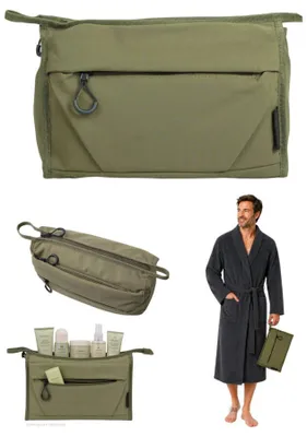 Produktbild von Kulturtasche Kosmetiktasche Kulturbeutel Herren Damen Washbag groß  Sauna Sport Toilet Bag Elephant Porto 3730 +b - Oliv