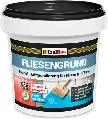 Produktbild von Isolbau Fliesengrund Blau 1,5 kg - Fliese auf Fliese Grundierung für Wand- & Bodenfliesen im Innen- & Außenbereich
