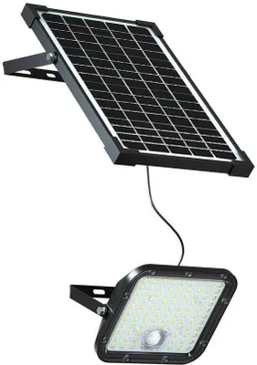 Immagine prodotto di V-TAC VT-432 Faro led nero 30W con pannello solare e telecomando Proiettore con sensore di movimento 4000K - 10310