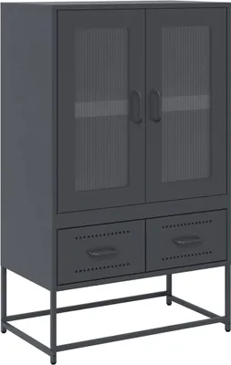 Image de Buffet haut anthracite 68x39x111,5 cm acier