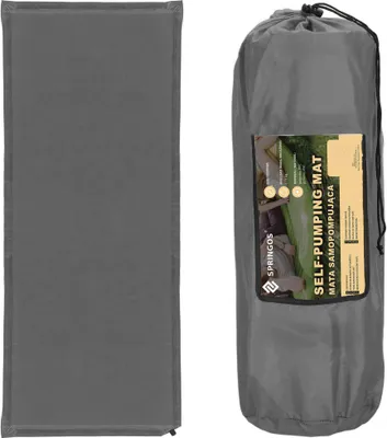 Produktbild von SPRINGOS Selbstaufblasende Isomatte für eine Person mit 1 Ventil  50 x 180 cm Liegefläche mit Komfortschaumkern Trekkingmatte Matte für Zelt Strand Festival Garten Campingbett