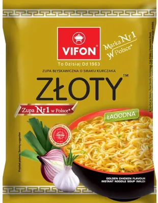 Produktbild von Vifon Zloty Instant-Nudelsuppe mit Hähnchengeschmack 70g