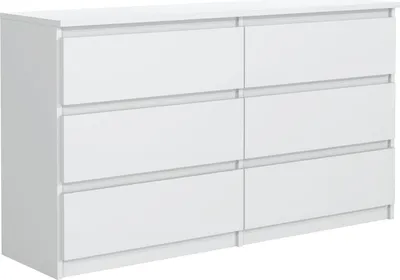 Produktbild von Mobelsta Kommode, Schrank mit Schubladen, Modernes Sideboard, Schubladenschrank, Kommodenschrank, Weiß 100x78,5x39 cm