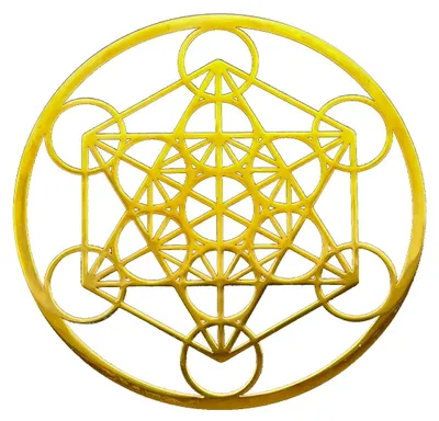 Produktbild von Metatron aus Edelstahl vergoldet 9cm