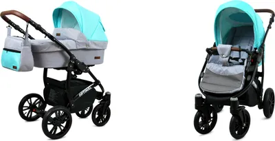 Produktbild von BabyLux® Optimal | 2in1 Kinderwagen Set | Mint | Kombikinderwagen | Kinderwagenset | Buggy + Bab