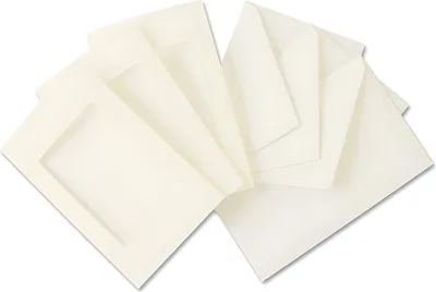 Produktbild von Passepartout rechteckig 3 Karten+Kuvert Perlweiß
