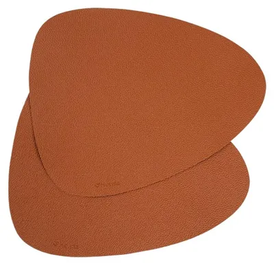 Produktbild von HOMLA FEMELO Tischsets in Karamellfarbe, 2er-Set, 38 cm