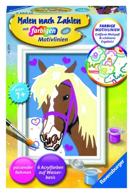 Image de Ravensburger 27693 Ravensburger Malen-nach-Zahlen Liebes Pferd
