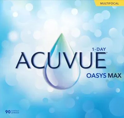 Produktbild von ACUVUE OASYS MAX 1-Day MULTIFOCAL - 90 daily lenses - Sph: +4.0, Add: +1.75 mid, BC: 8.4, D: 14.3
