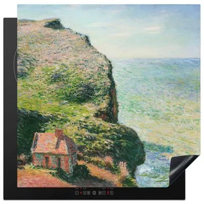 Produktbild von KitchenYeah© Herdabdeckplatte Das Wachhaus - Claude Monet , 78x78cm, Küche Deko, Glaskeramikkochfeld Herdabdeckung, Abdeckplatte fùr Kochfeld