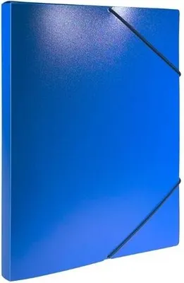 Produktbild von A4-Mappe mit Gummiband, PP, Karton, blau, 2 cm – Biurfol